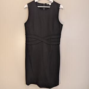 Diane Von Furstenberg Black Dress LBD Business Casual Bunch - Size M